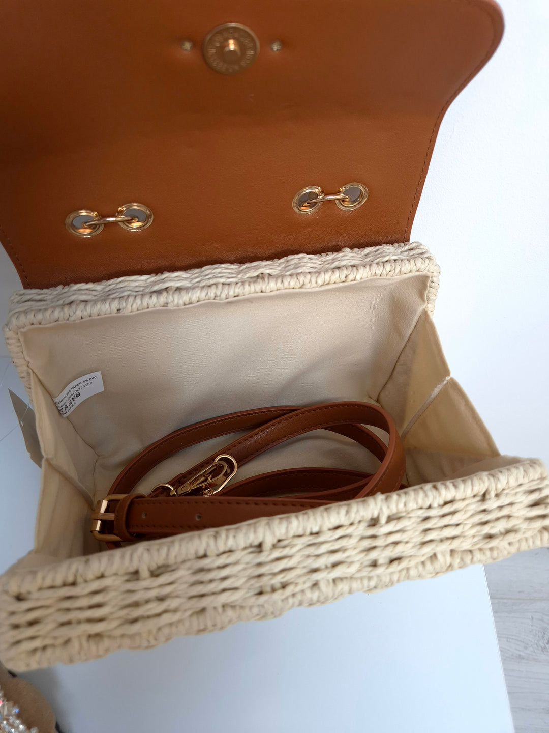 Rattan Box Bag - Natural/Tan