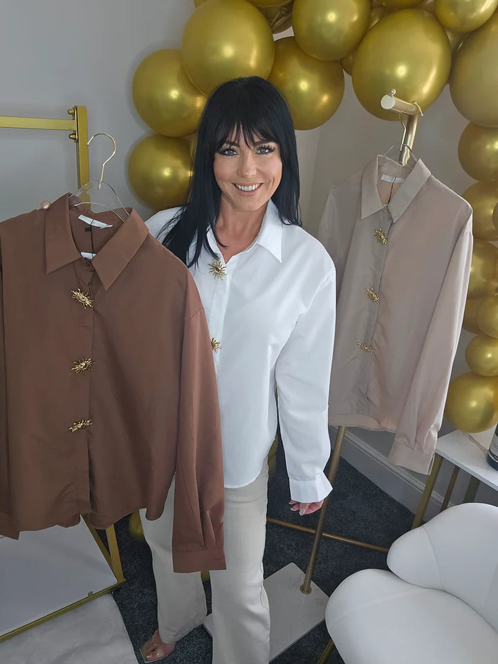 Sun Blouse (choose your Size) - Chocolate