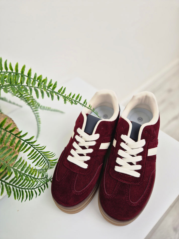 Dakota Chunky Trainers - Wine (choose your Size)