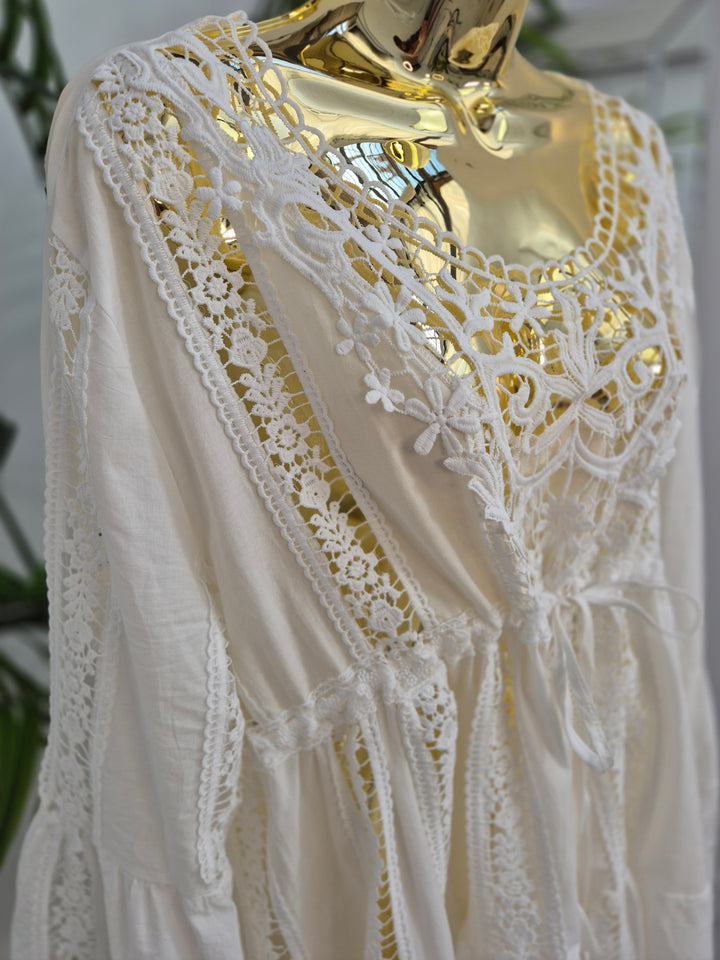Ibiza Beach Dress - White (One Size/Curvy)