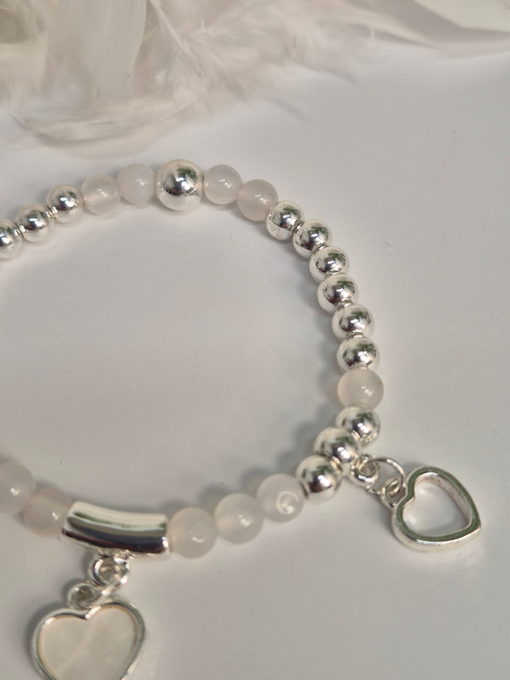 Stacking Bracelets - Hearts (Silver Tone)