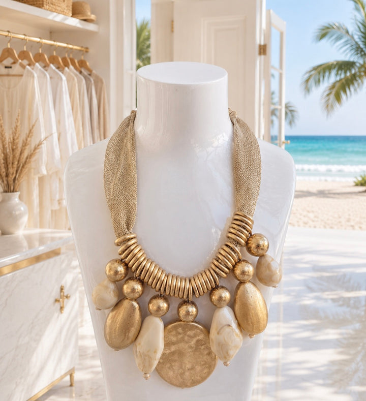 Statement Necklace - Golds/Naturals