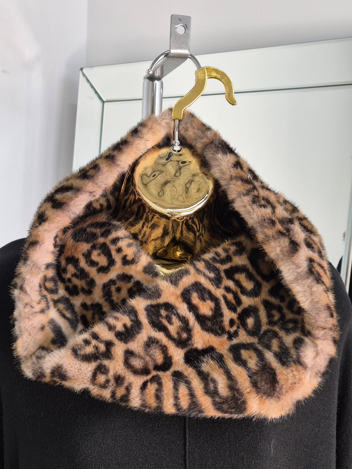 Oslo Faux Fur Infinity Snood - Leopard