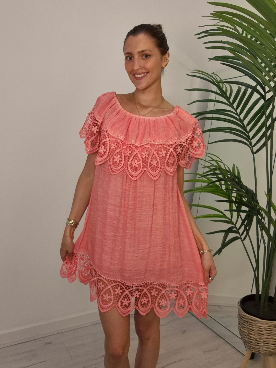 Florence Bardot Beach Dress (choose your Colour)