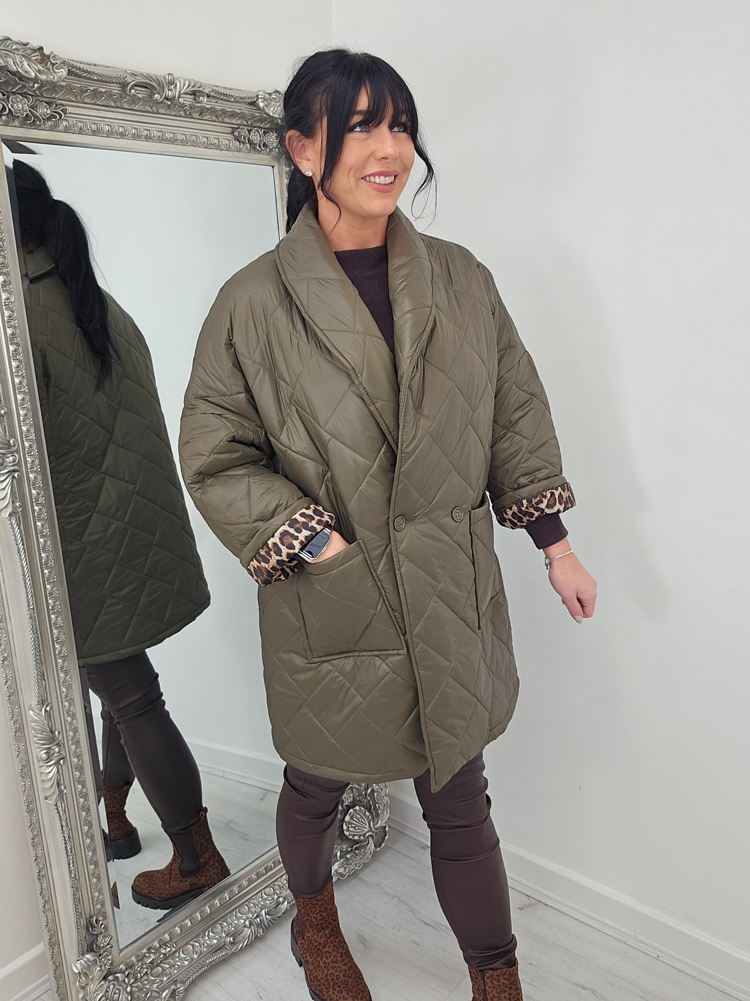 Free people leopard jacket clearance