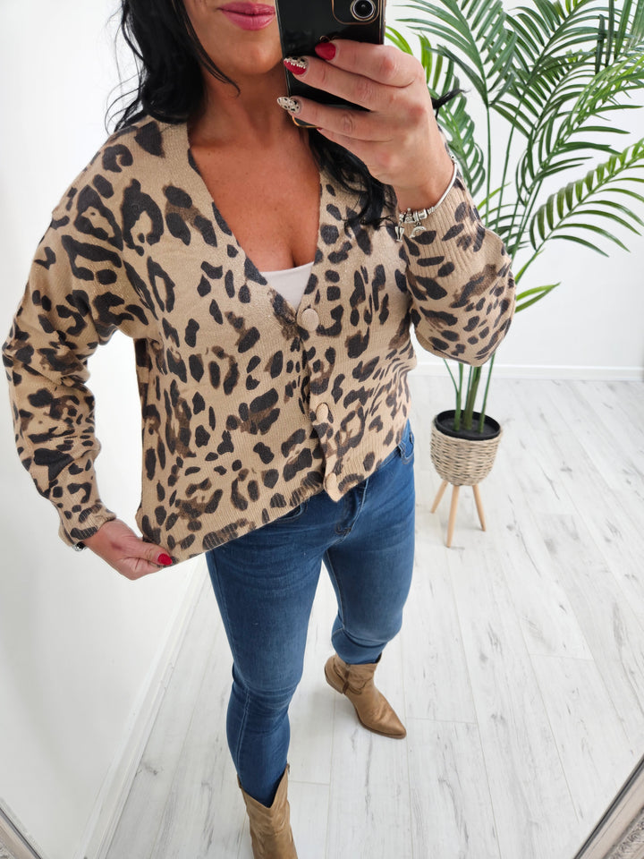 Shelby Leopard Cardigan -  (choose your Colour)