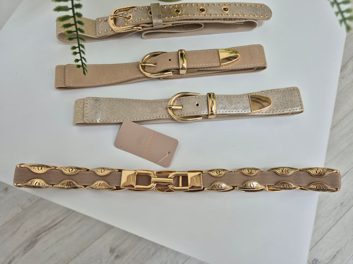 Stretchy Belt (Gold Tone) - (choose your Colour/Style)