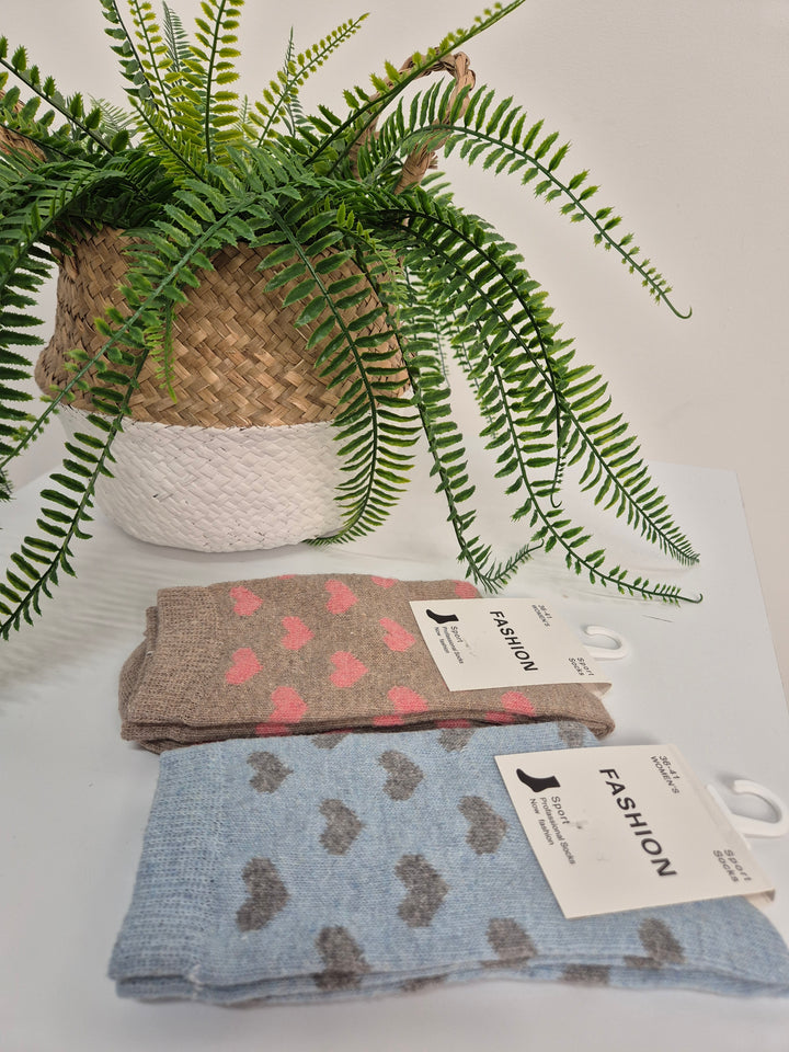 Cosy Soft Socks - Hearts - (choose your Colour)