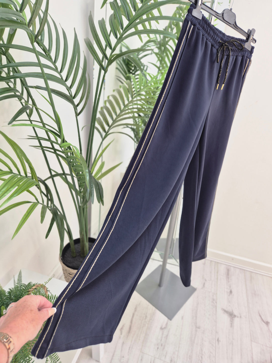 Sassy Metallic Wide Leg Pants - (choose your Colour) - One Size