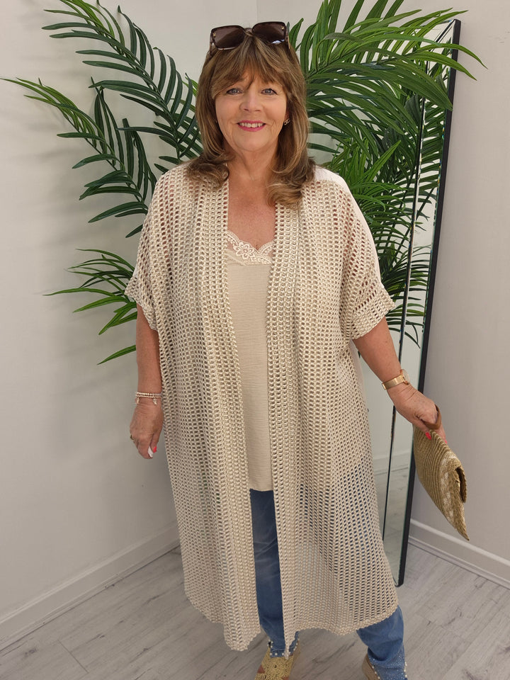 Ibiza Gold Metallic Crochet Kaftan - (choose your Design)