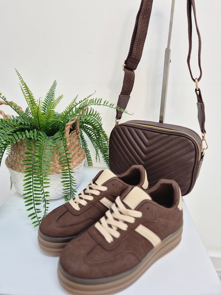 Dakota Chunky Trainers - Chocolate (choose your Size)