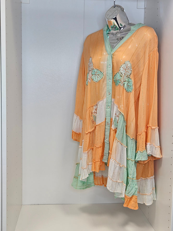 Sienna Boho Dress with Gold Metallic - (choose your Colour)