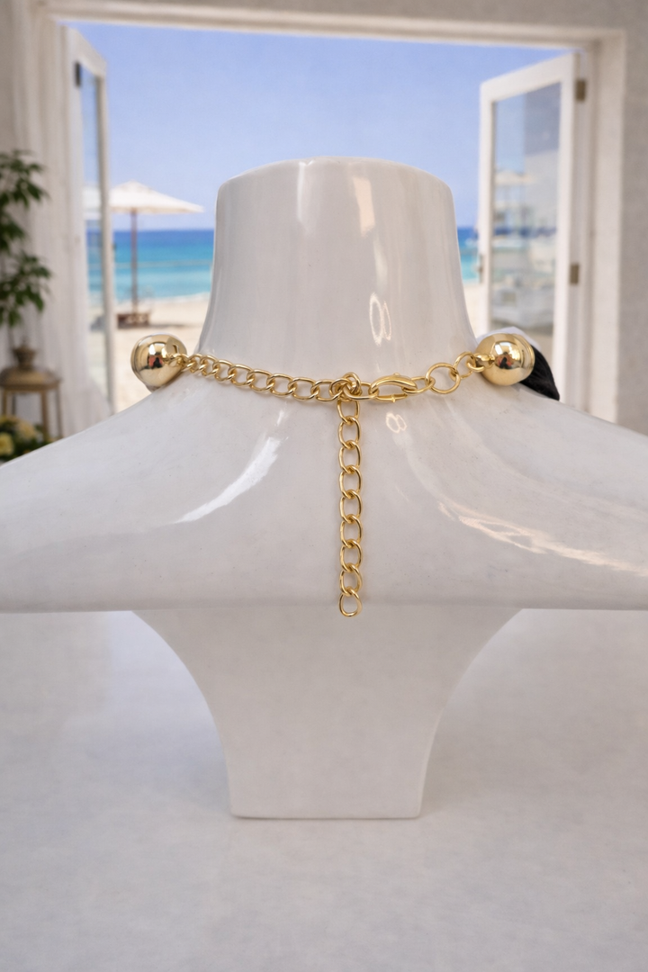 Starfish Necklace & Earrings Set (Gold Tone) - Gold