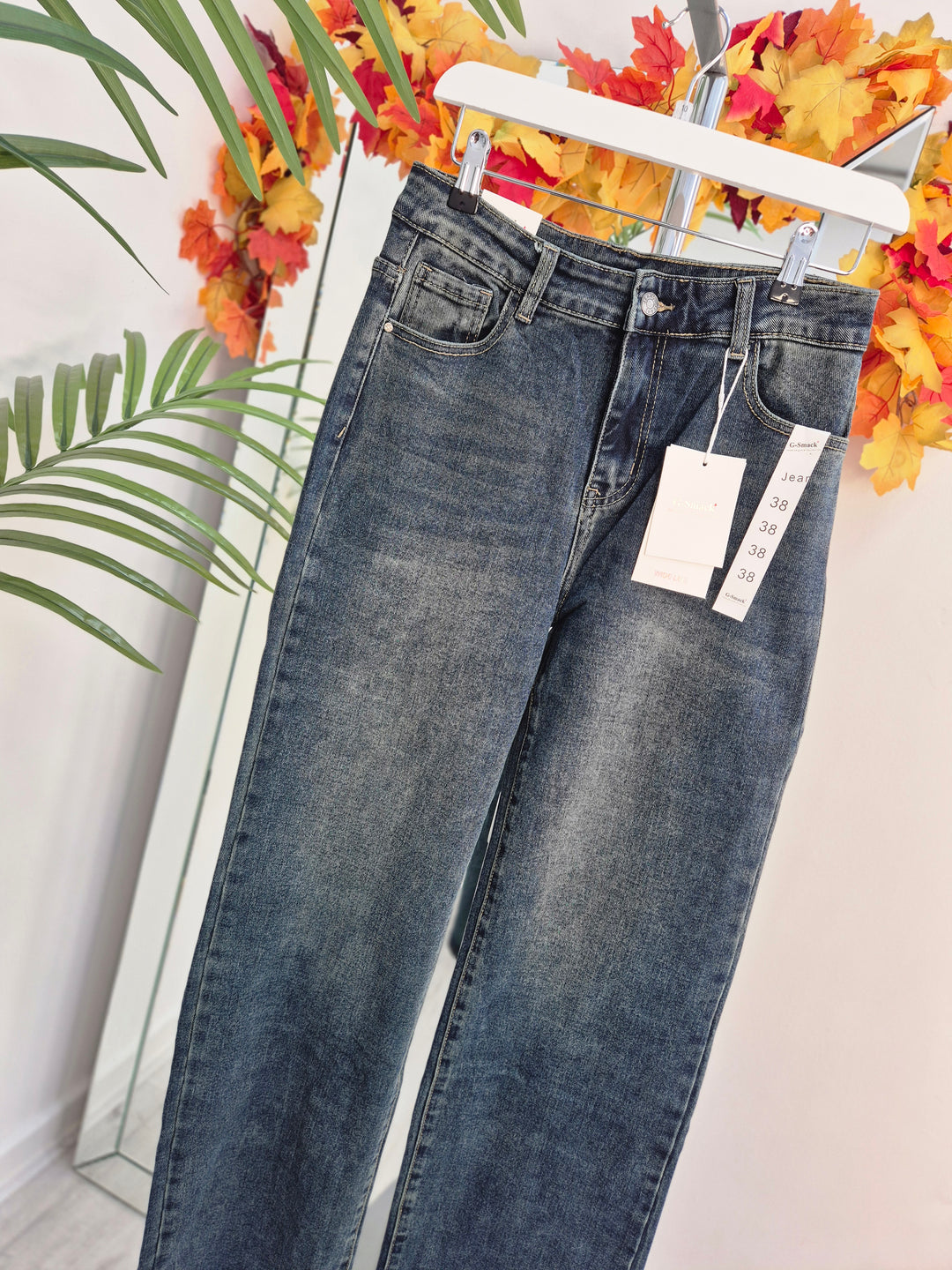 Georgie Wide Leg Jeans - Stonewashed (G Smack) - (choose your Size)