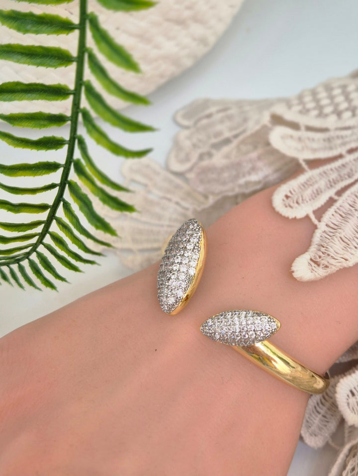 Crystal Statement Bracelet or Ring Set (Adjustable) - (choose your item) Gold Tone