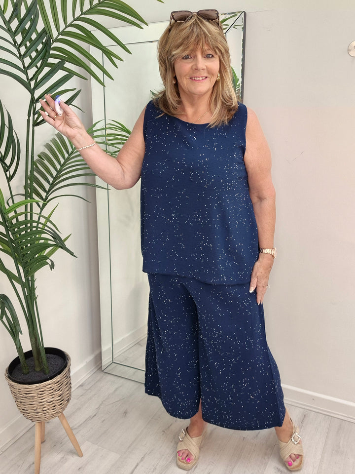 Serena Sparkle 2 Piece Co-ord Set - (choose your Colour)  (One Size/Curvy)