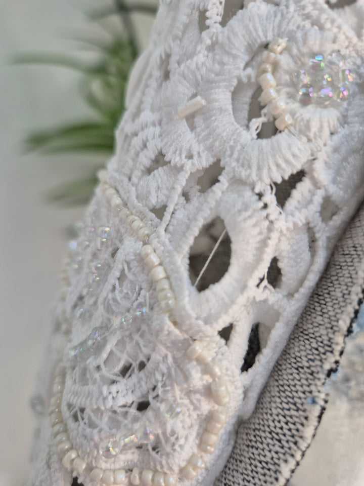 Lana Lacy Denim Jacket - Mid Stonewashed (One Size, fitting from Size 10 up to 14)