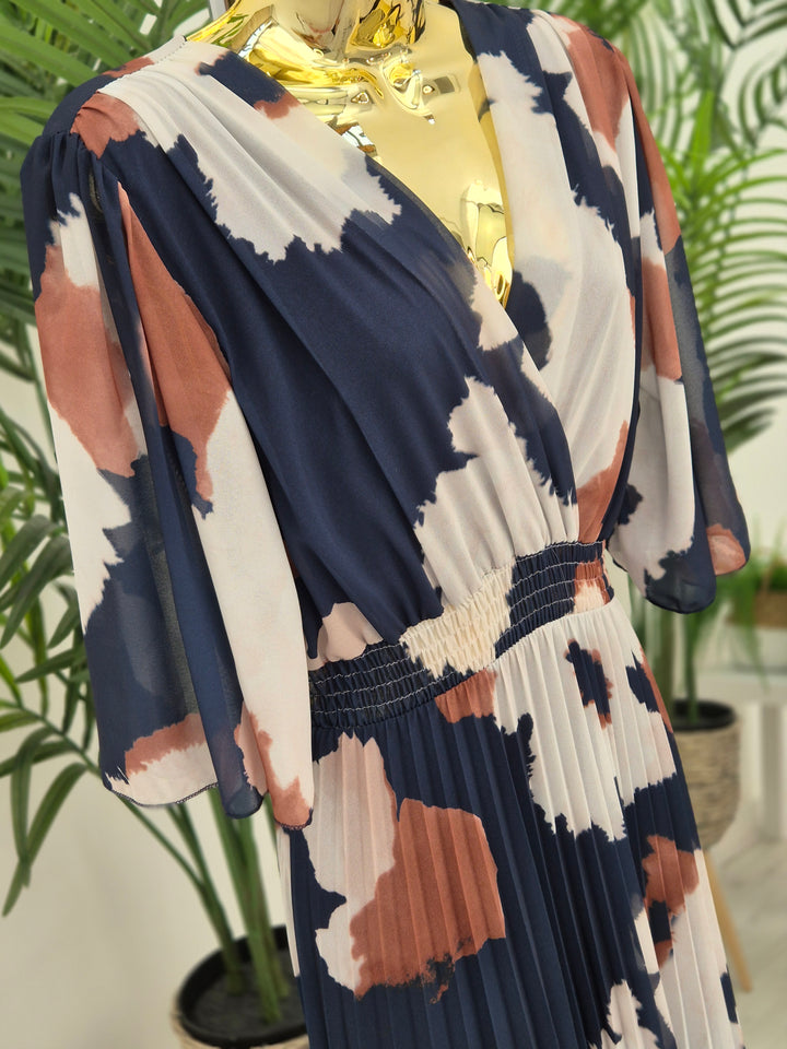 Maisy Moo Pleated Wrap Dress - (choose your Colour) - (One Size fits up to Size 16)