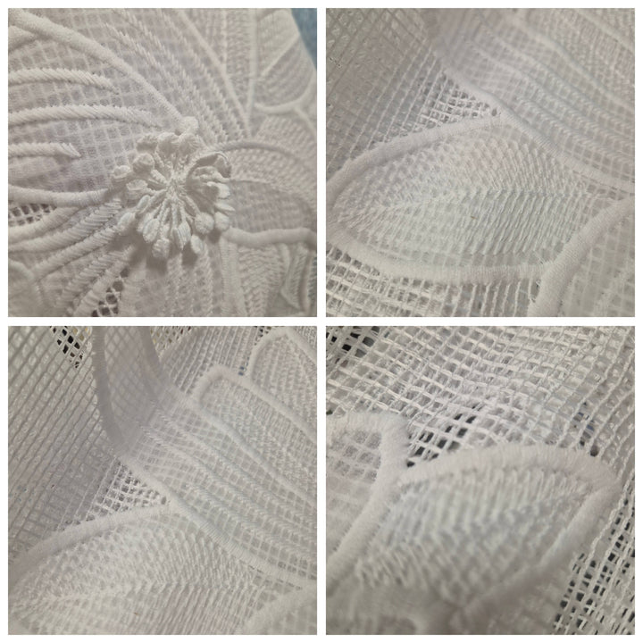 Macy Mesh Floral Applique Blouse - White (One Size - fits from Size 8 up to Size 14)