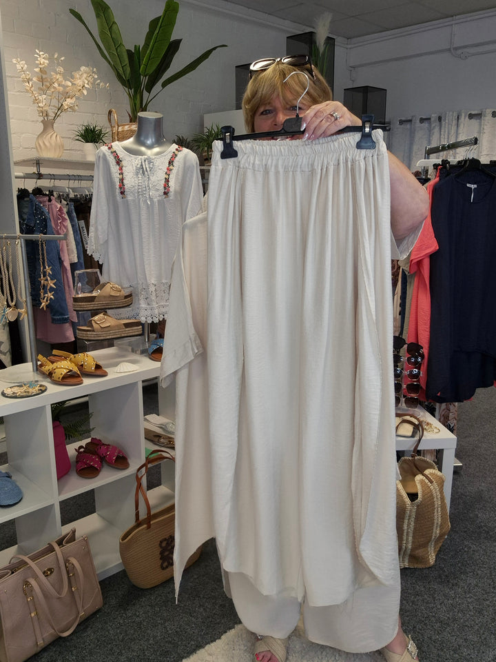 Vicki Harem Co-ord Sets (One Size/Curvy, fits Size 14 up to Size 20) - Beige