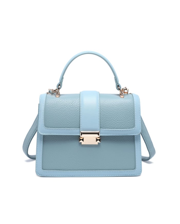Sally Faux Leather Crossbody Bag - Duck Egg