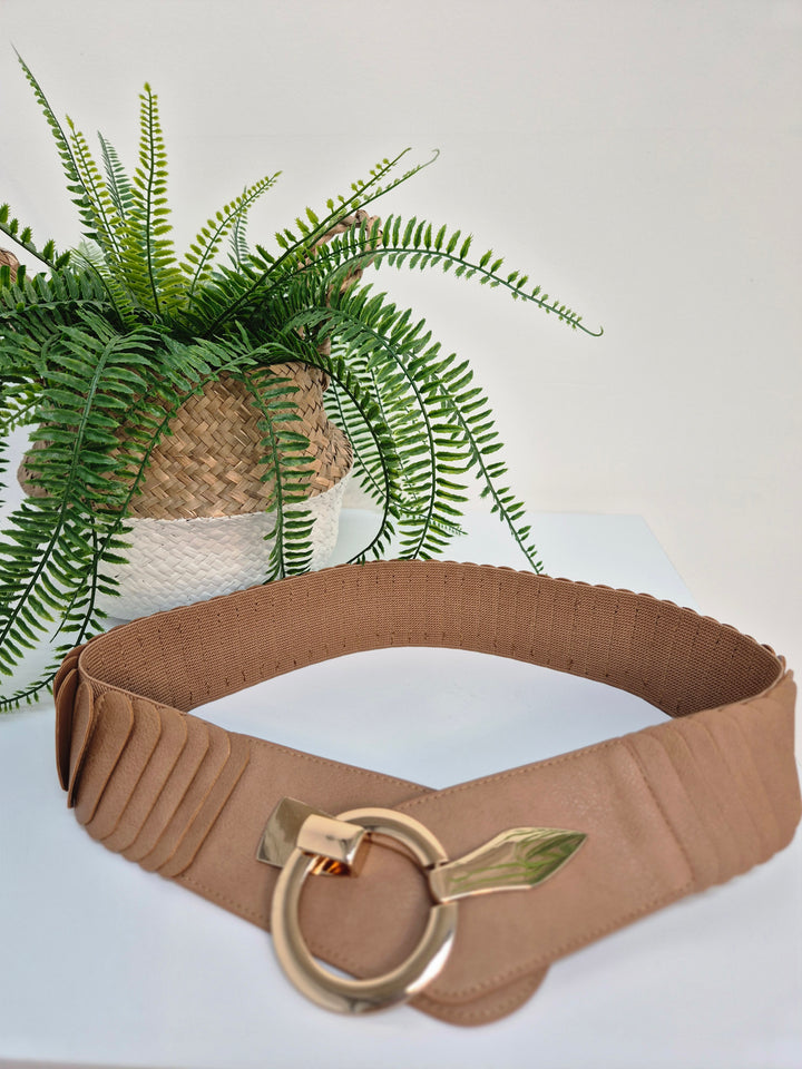 Stretchy Belt with Large Buckle - (choose your Colour) (One Size up to Size 18)