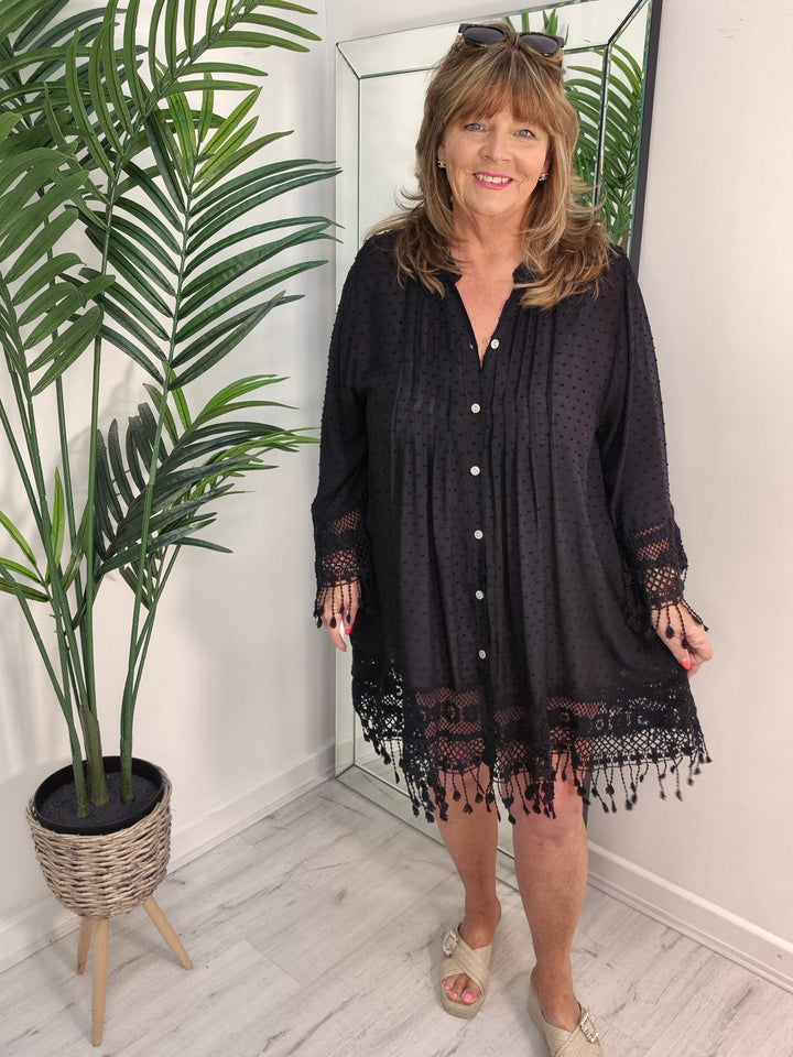 Marbella Lace Beach Dress/Top/Shirt - (choose your Colour) - (Oversized)