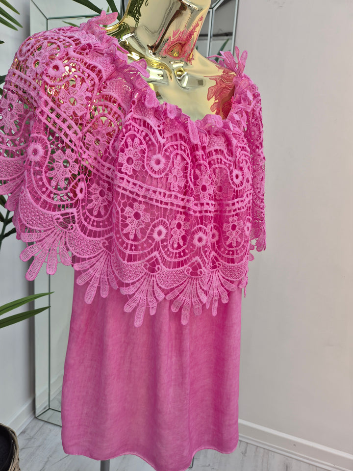 Florence Lace Bardot Top - (choose your Colour)