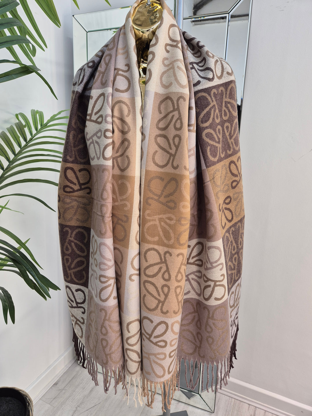 Super Soft Reversible Scarf with Fringing - Multi