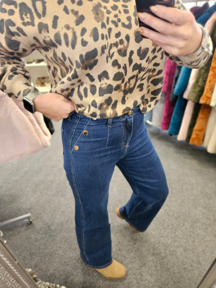 G Smack Wide Leg Jeans - Mid Denim - (choose your Size)