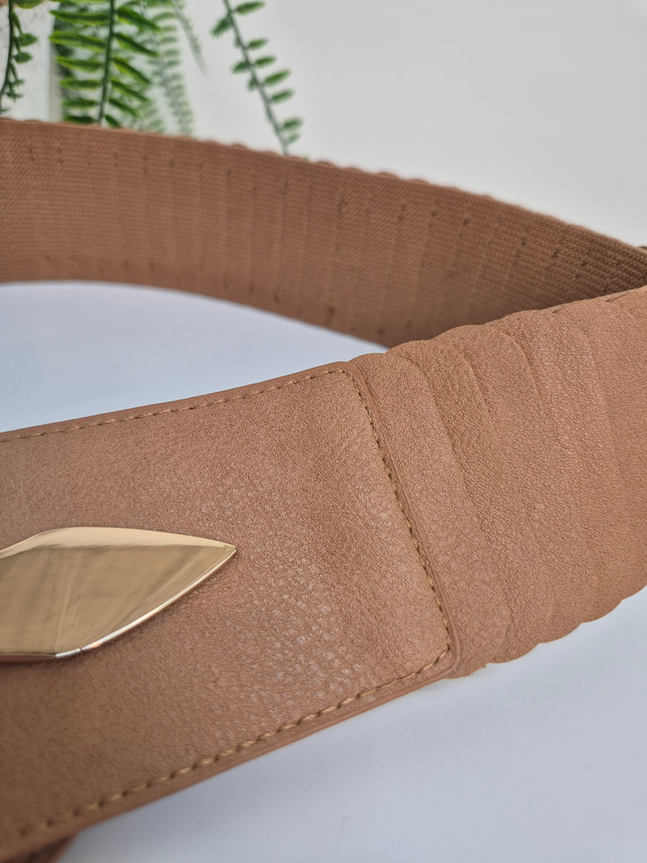Stretchy Belt with Large Buckle - (choose your Colour) (One Size up to Size 18)