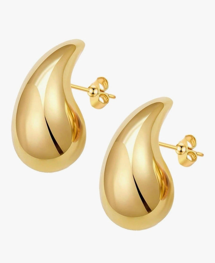 Teardrop Necklace & Earrings Set (Gold Tone)