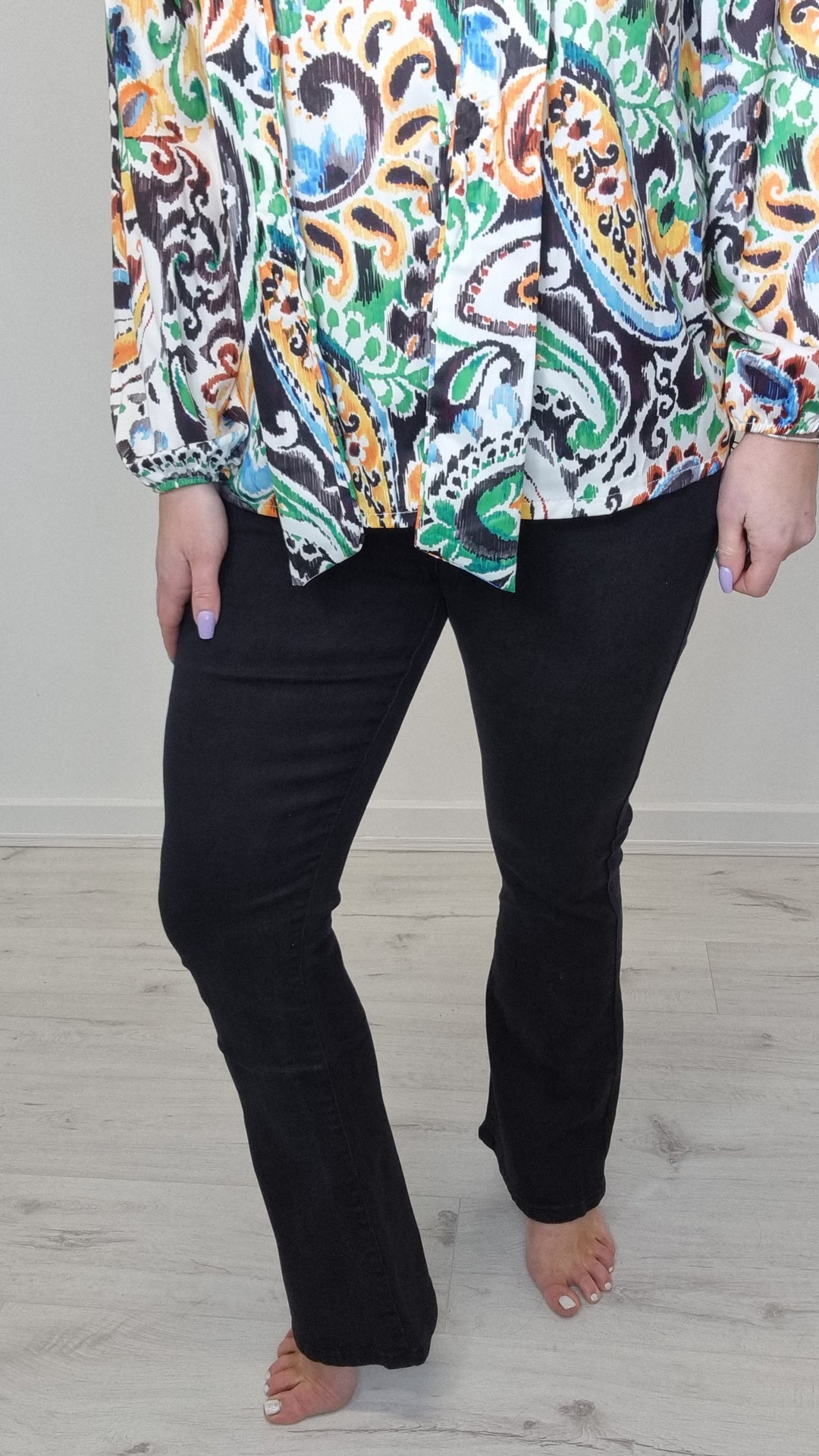 Kick Flare Jeans - Black (all Sizes)