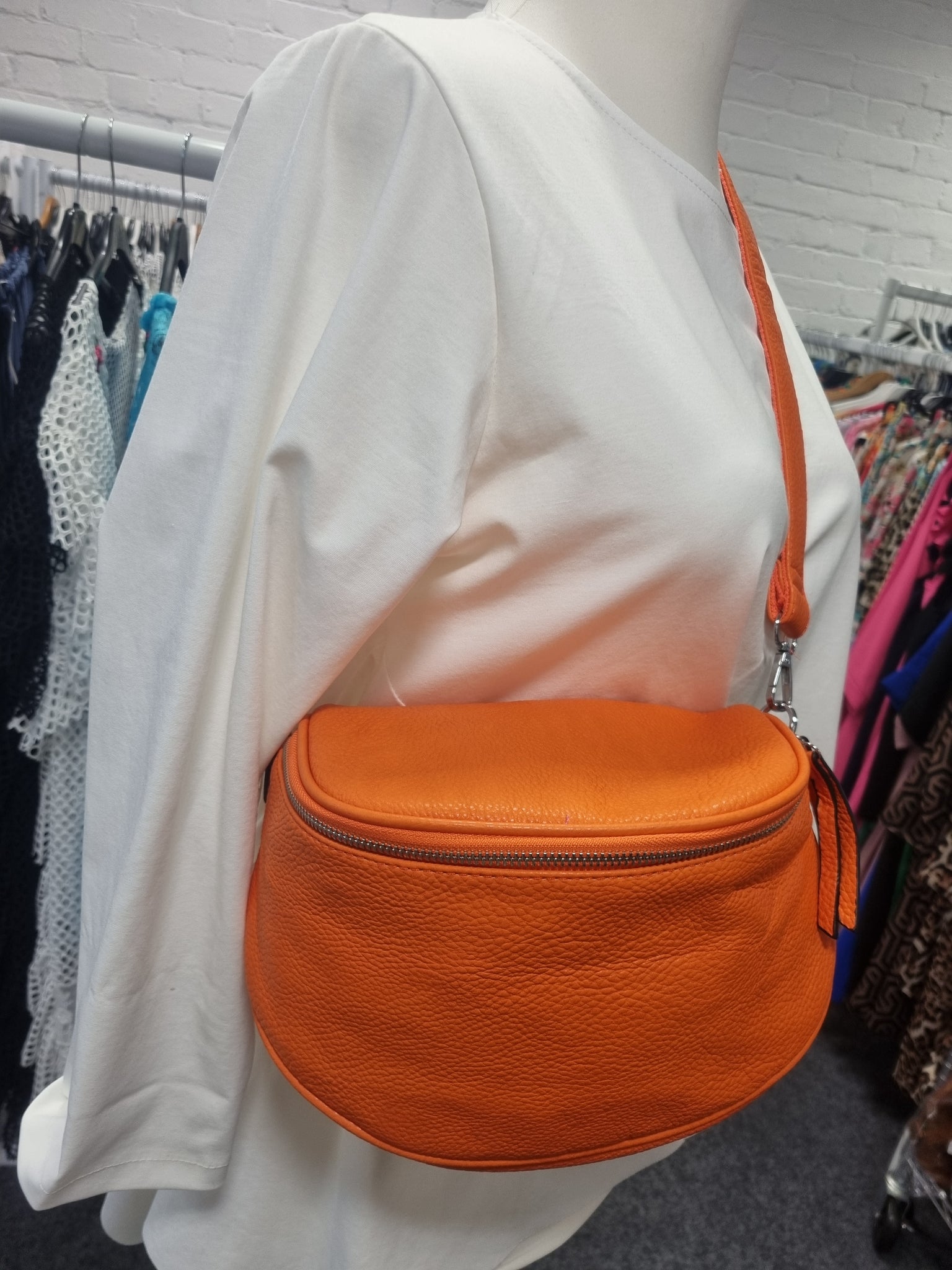 Brogan Slouchy Sling Bag - Orange (Medium)