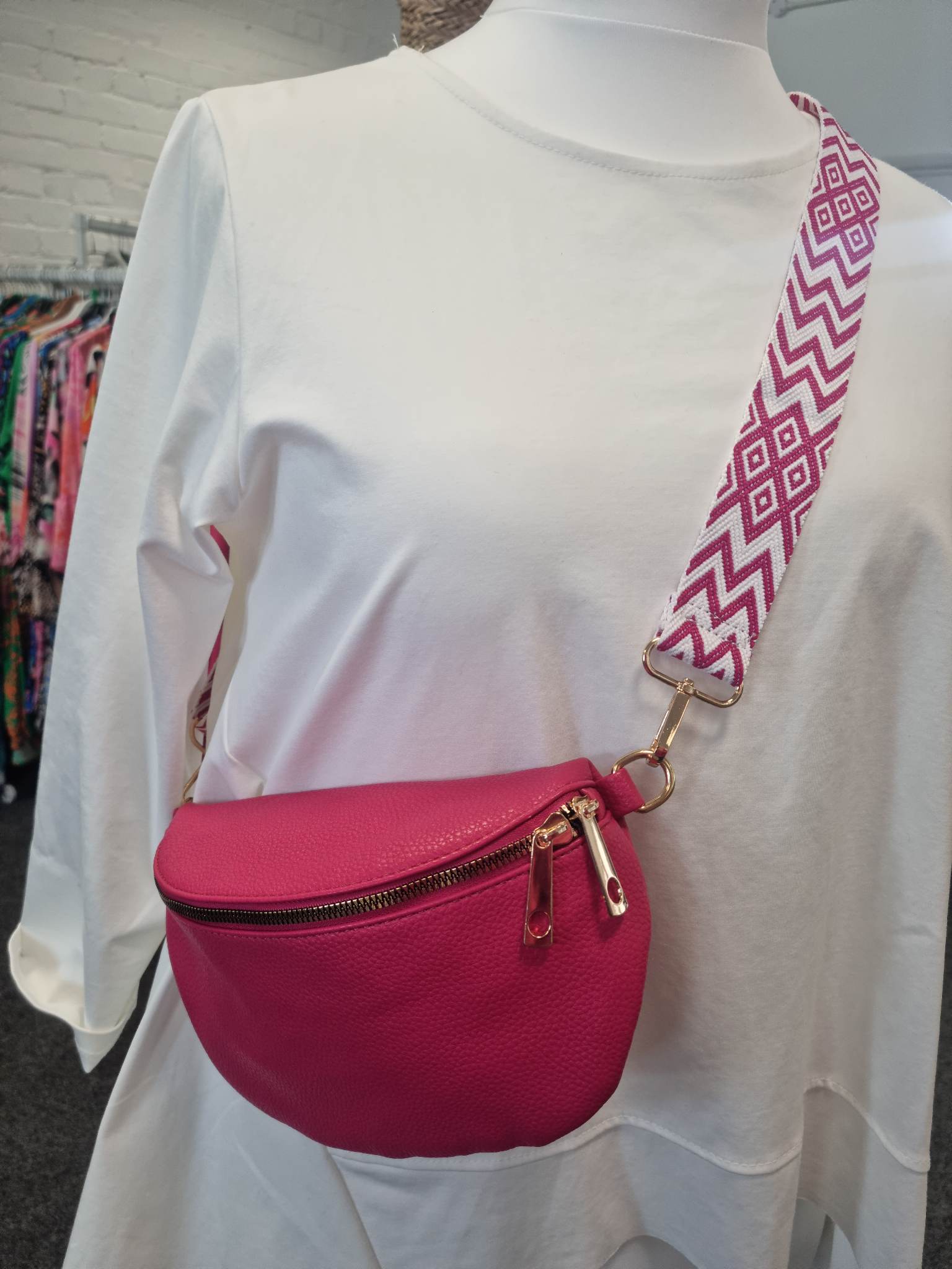 Brogan Slouchy Sling Bag - Bright Pink (Small)