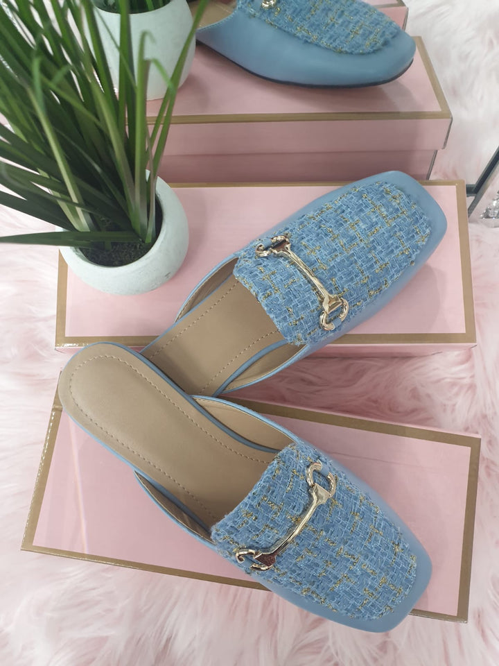 Tweed Loafers - Blue