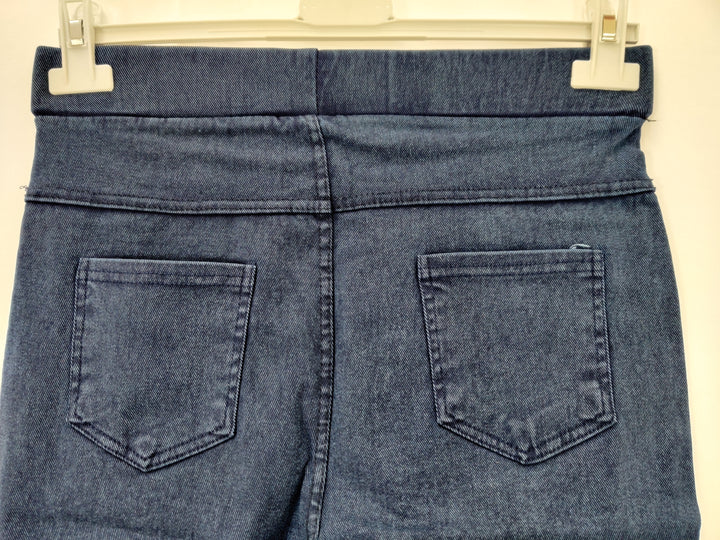 High Waisted Denim Jeggings - Blue