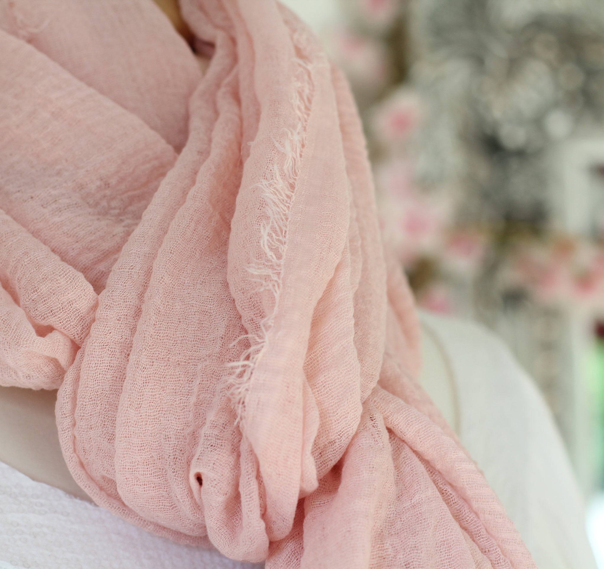 Fringed Scarf - Pink