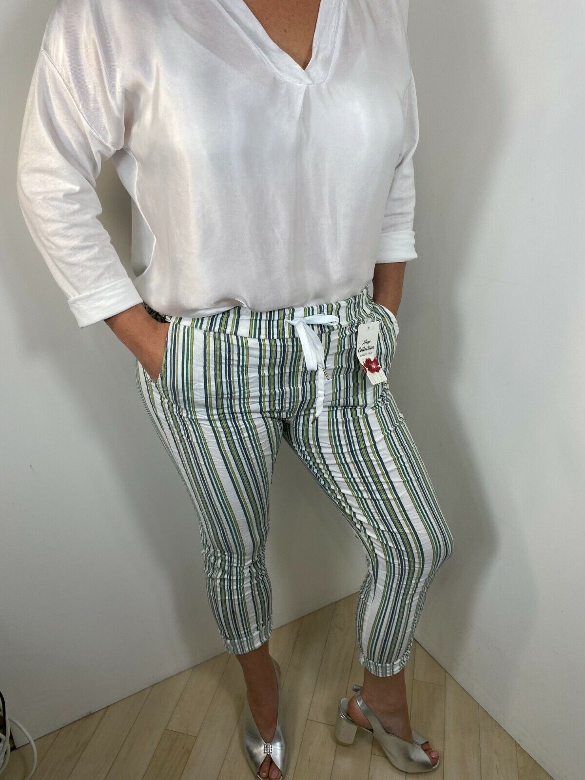 Striped Magic Pants - Green